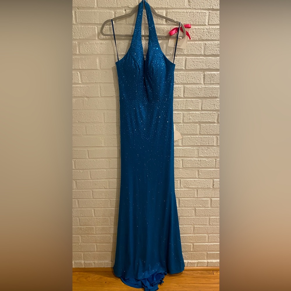 Mori Lee prom dress, size 4, blue